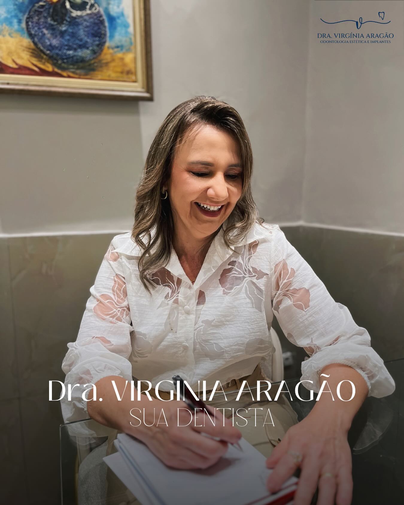 Dra. Virgínia Aragão no consultório